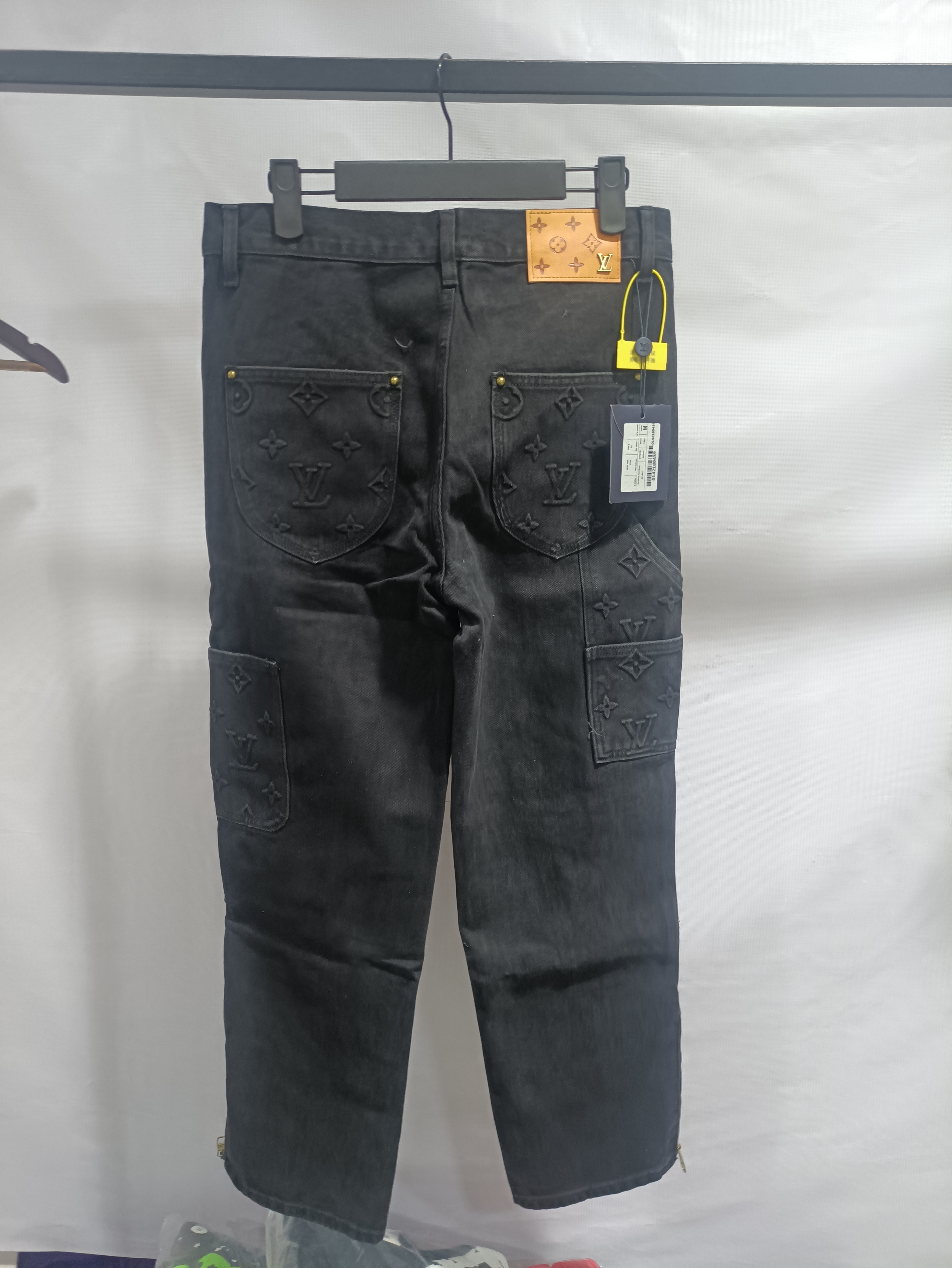 Louis Vuitton Black Monogram Carpenter Pants