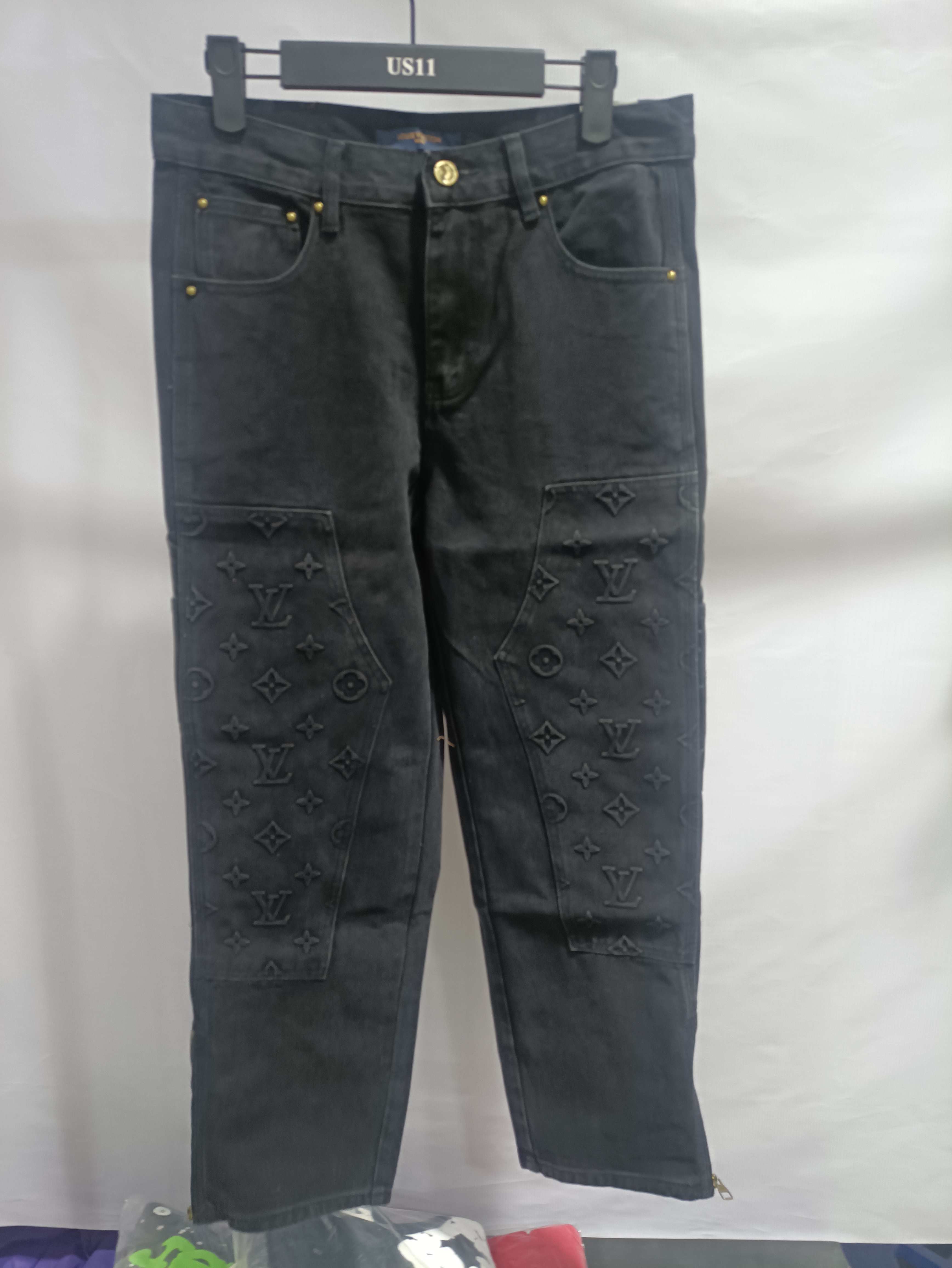 Louis Vuitton Black Monogram Carpenter Pants