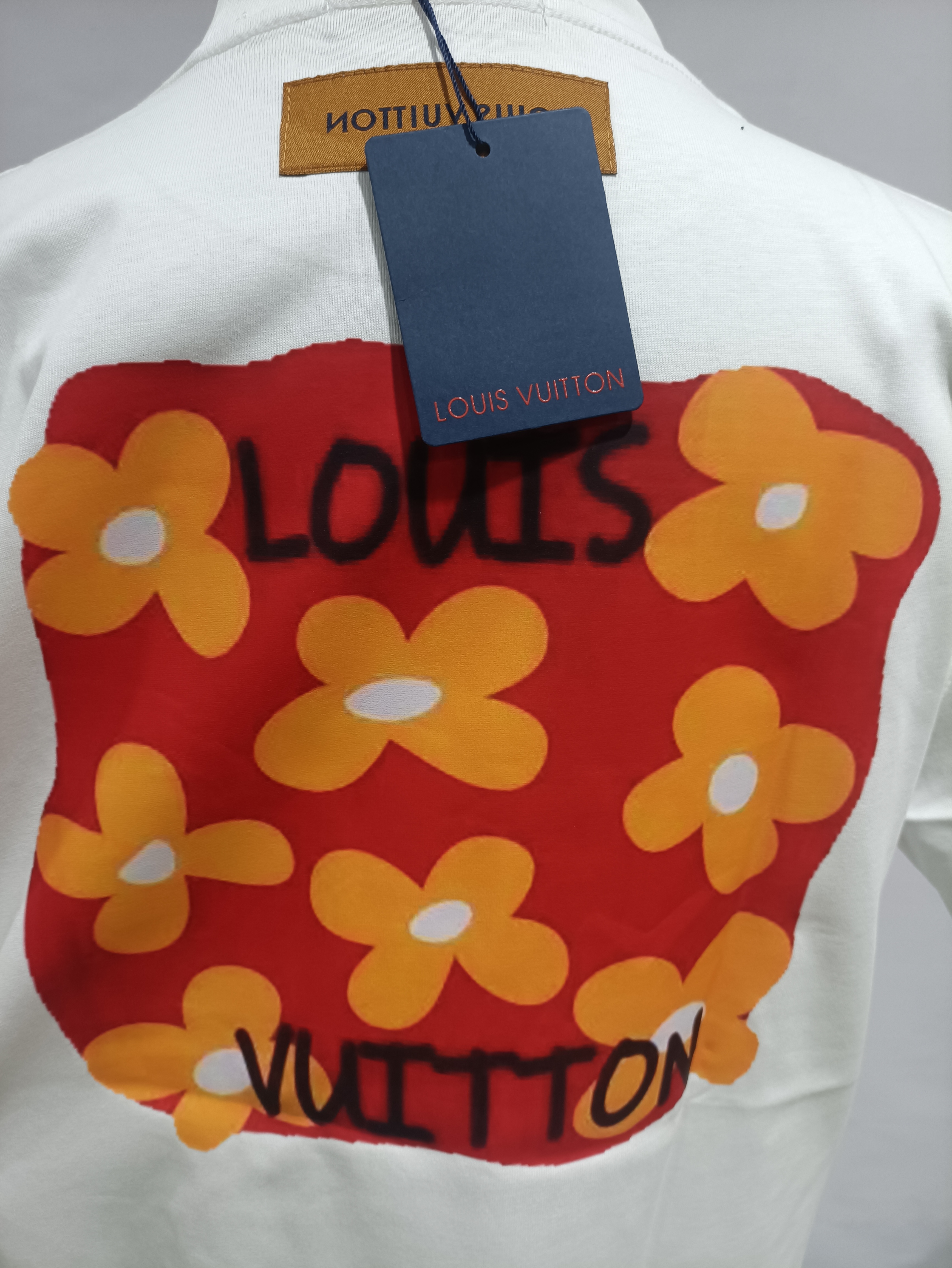 Louis Vuitton back flower print T-Shirts white