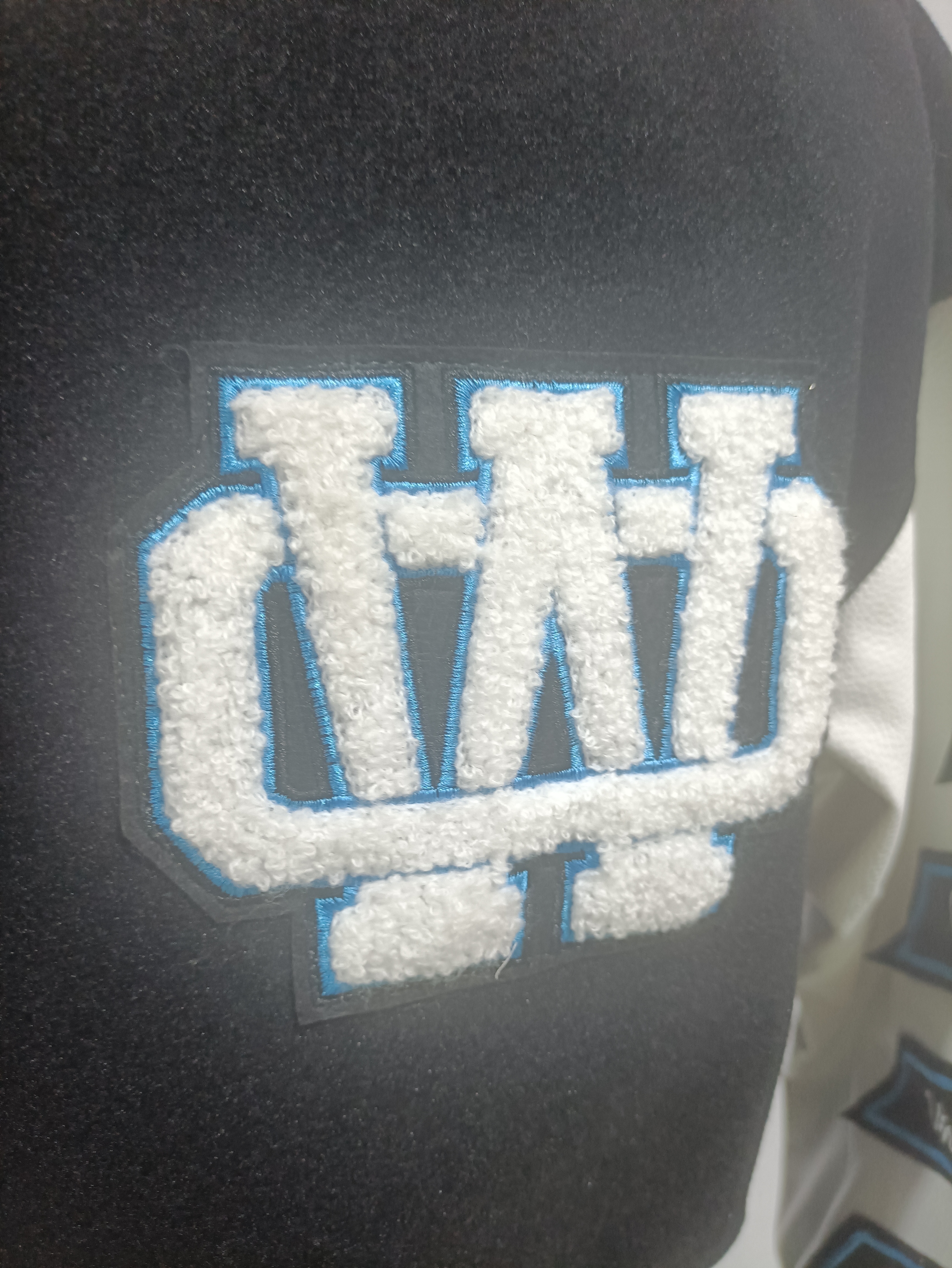 Off White Jacket Heavy Industry Embroidery with Cotton Clip，S008