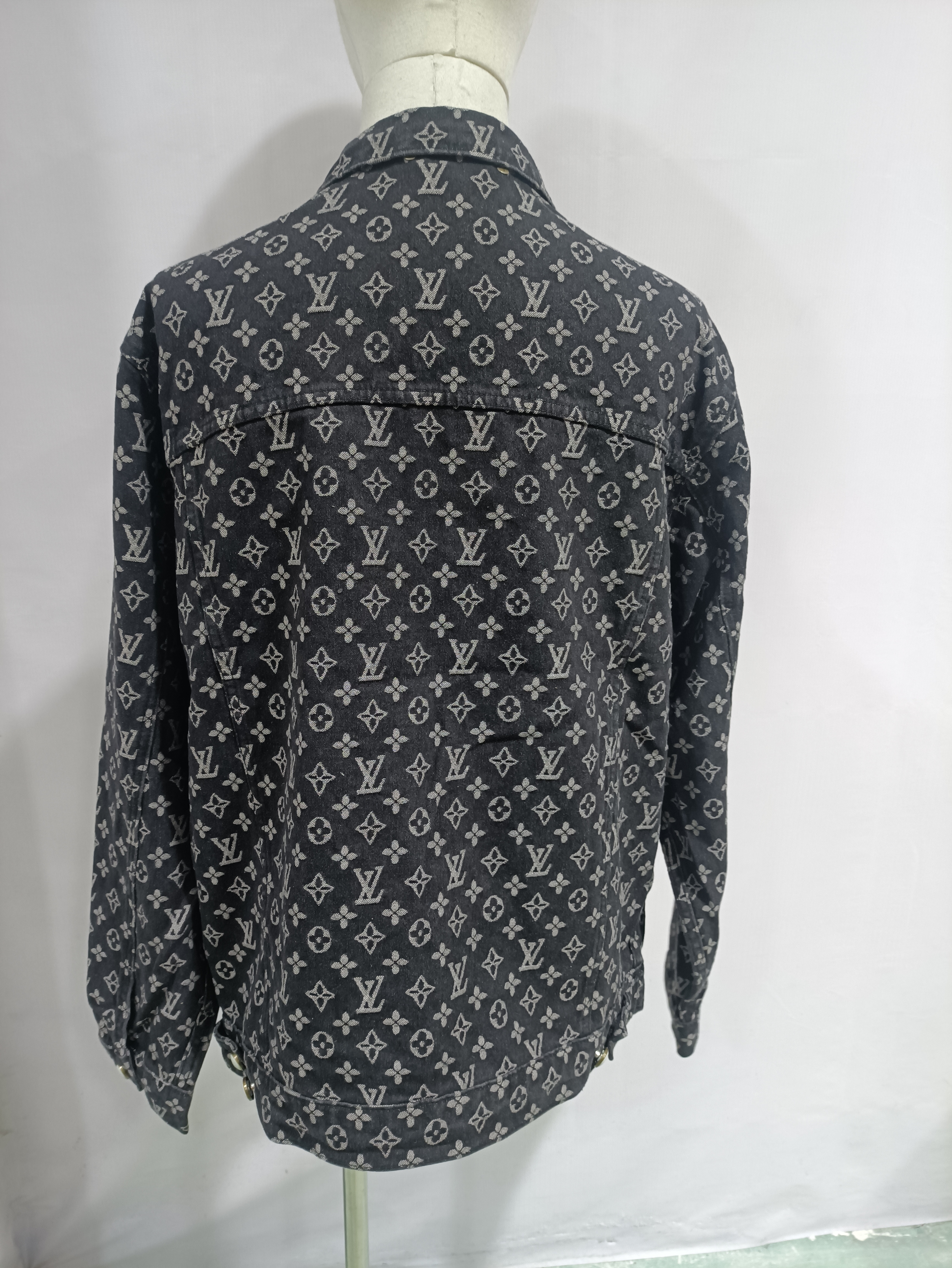 Louis Vuitton all-over simple jacquard logo denim jacket