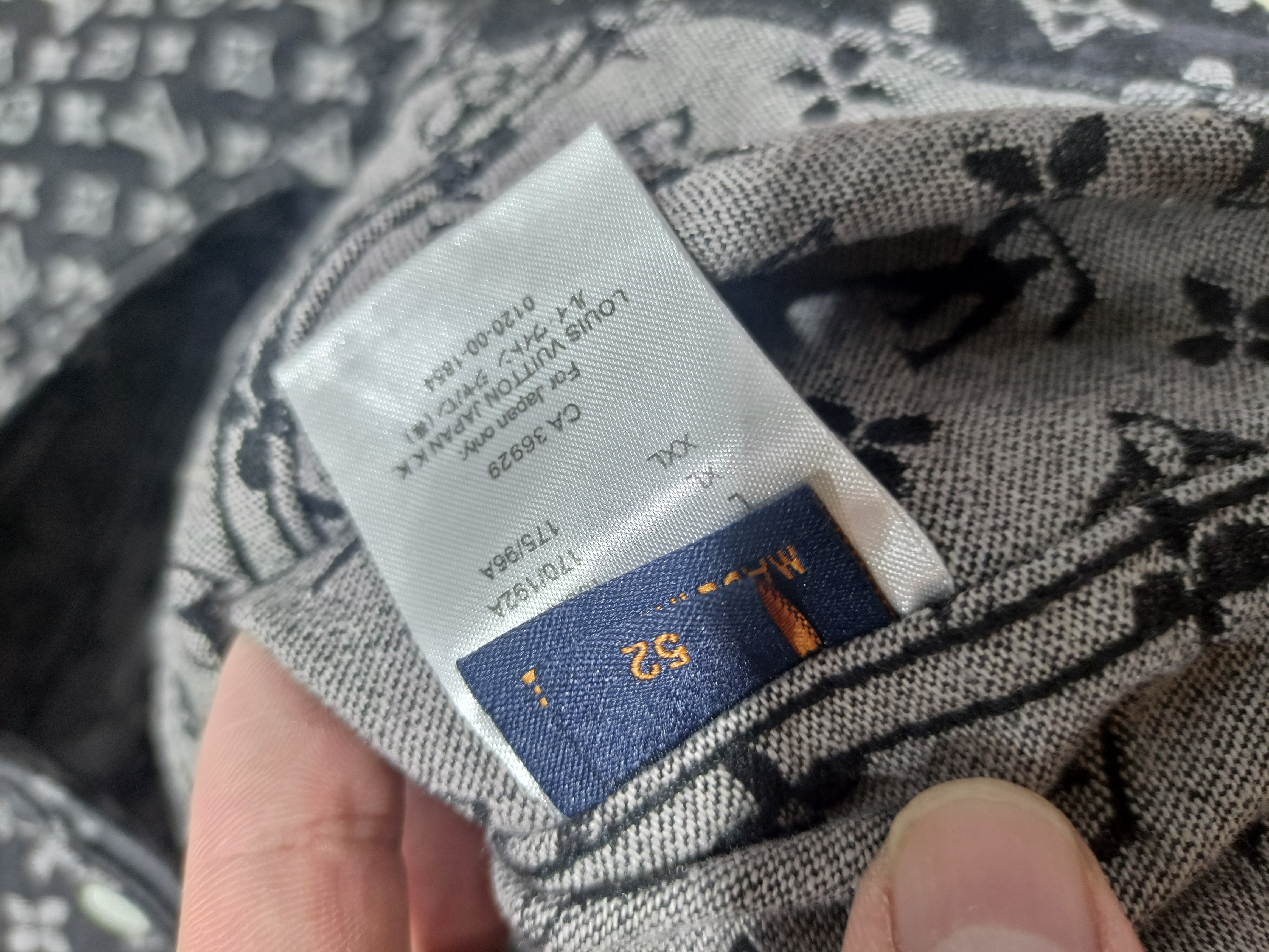 Louis Vuitton all-over simple jacquard logo denim jacket