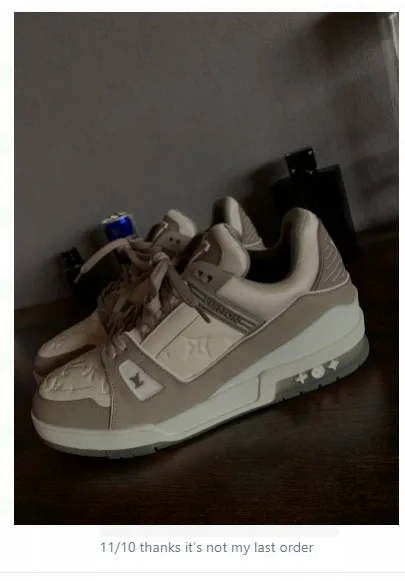 LJR Louis Vuitton Trainer Grey White,VL1210 review 