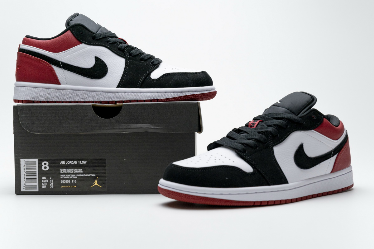  Air Jordan 1 Low Black Toe reps, 553560-116