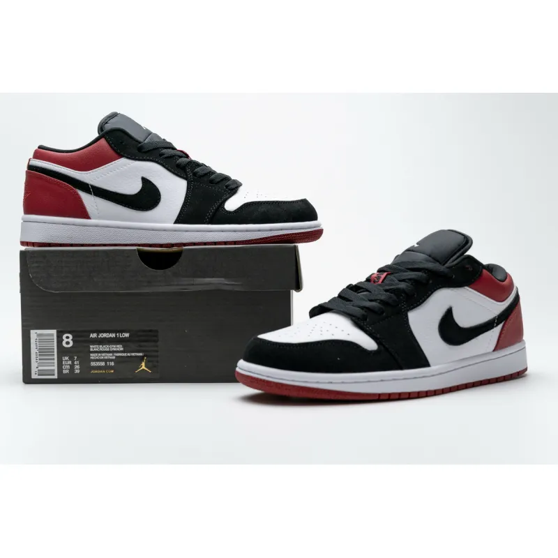  Air Jordan 1 Low Black Toe reps, 553560-116