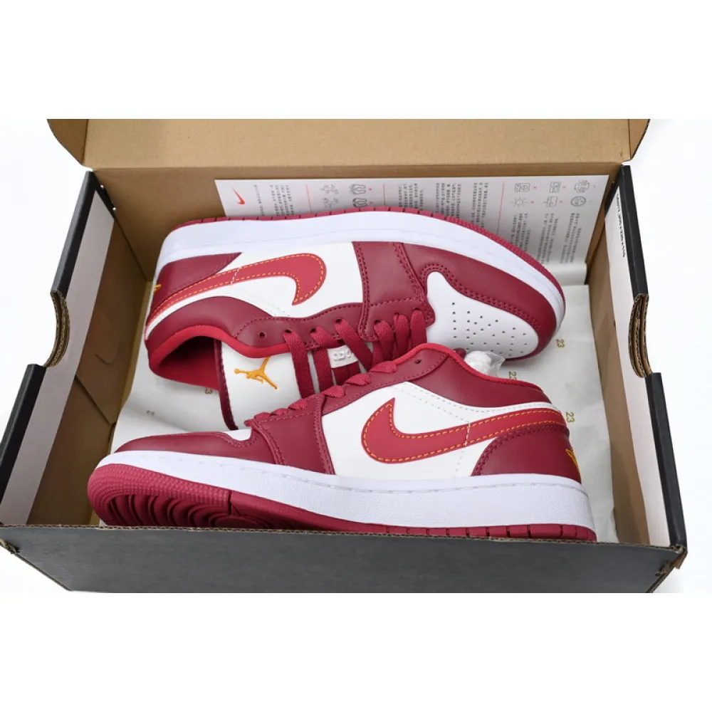  Air Jordan 1 Low Whiter'Red reps,553560-607