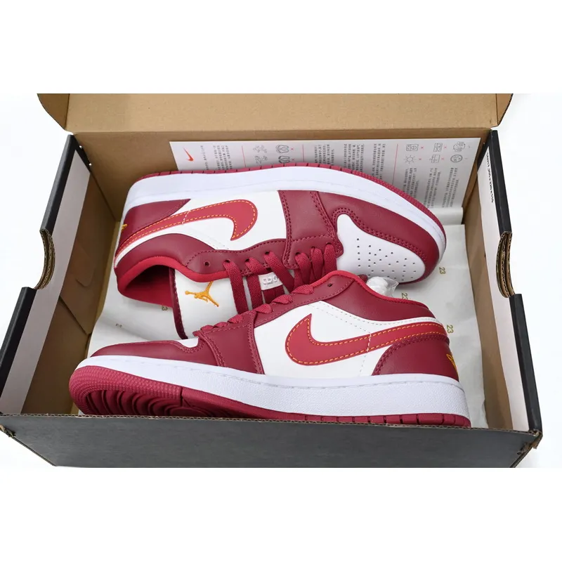  Air Jordan 1 Low Whiter'Red reps,553560-607