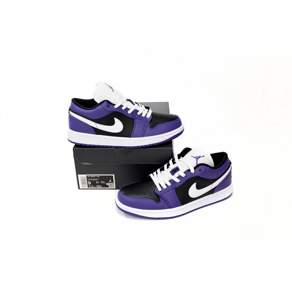 Air Jordan 1 Low Black Purple Splice reps,553558-501 