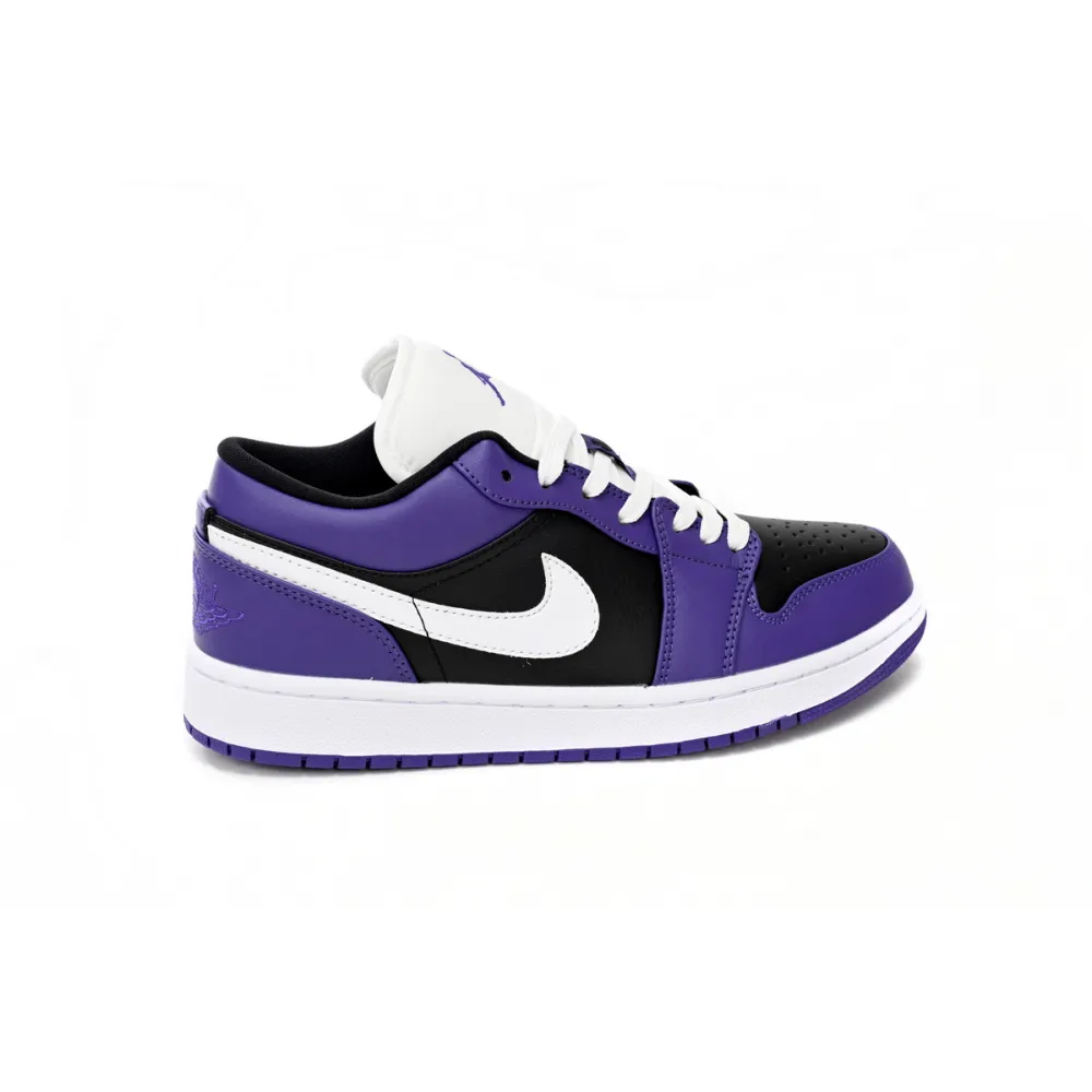 Air Jordan 1 Low Black Purple Splice reps,553558-501 