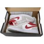 Air Jordan 1 Low Light Smoke Grey Gym Red reps,DC6991-016