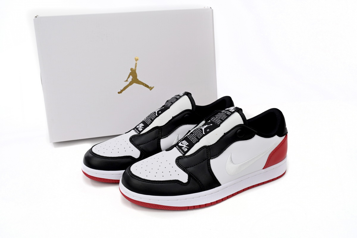 Air Jordan 1 Low Slip WMNS Black White Red reps,AV3918-102 