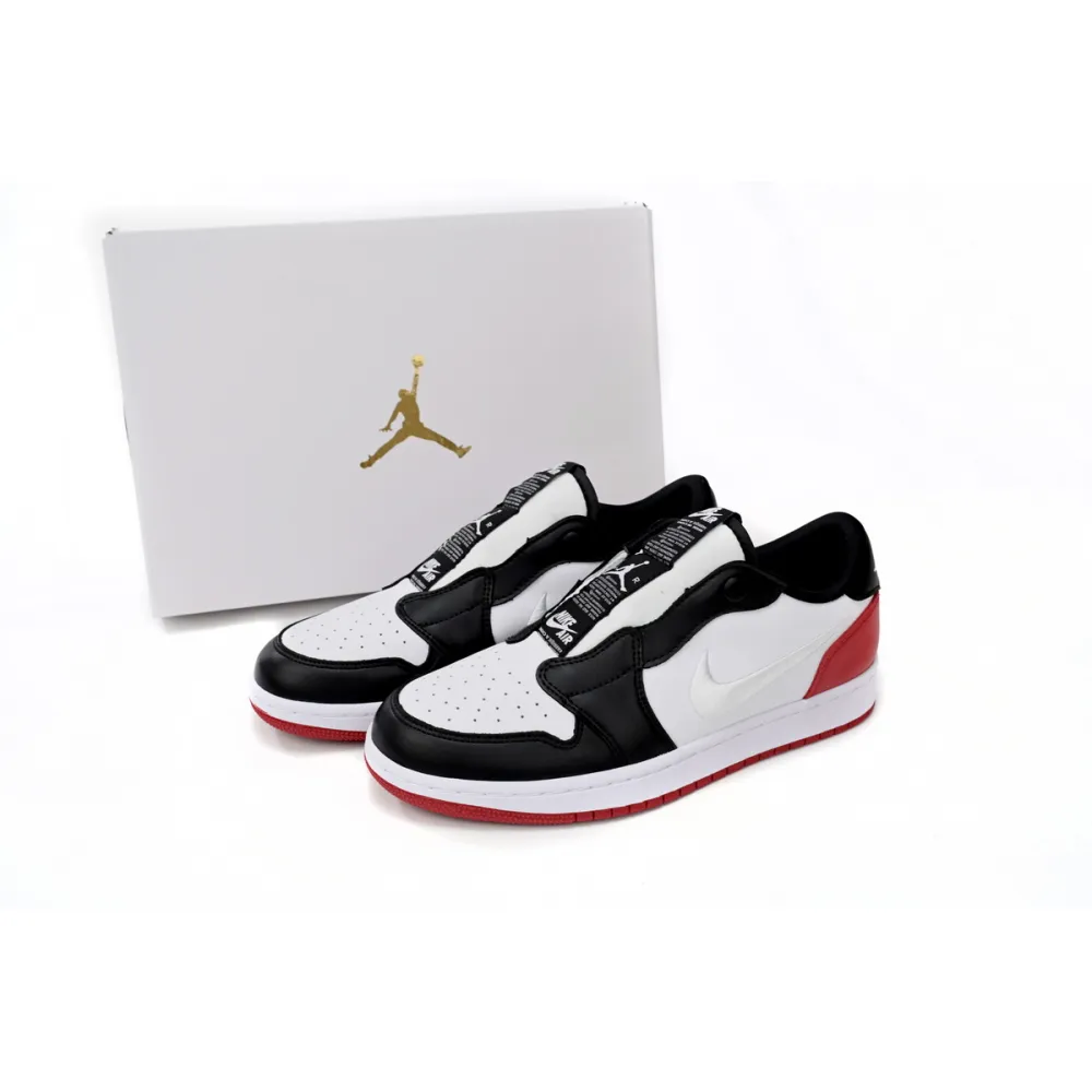 Air Jordan 1 Low Slip WMNS Black White Red reps,AV3918-102 