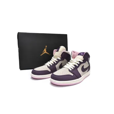 Air Jordan 1 Mid GS Pro Purple reps,555112-500 02