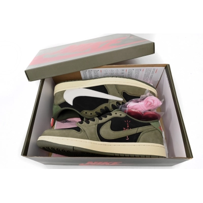 Travis Scott x Air Jordan 1 Low Green Barb reps,CQ4277-200 02