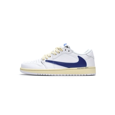 Travis Scott x Air Jordan 1 Low White Blue reps,DH68369-186 01
