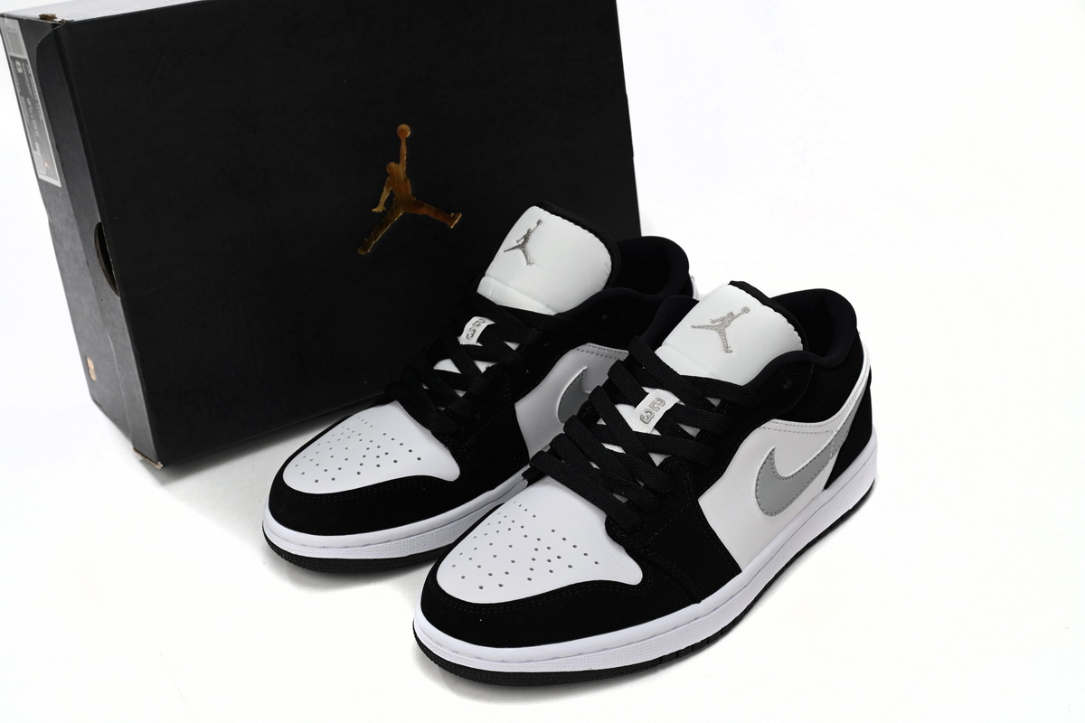 Air Jordan 1 Low Black and White Gray reps,552780-018 