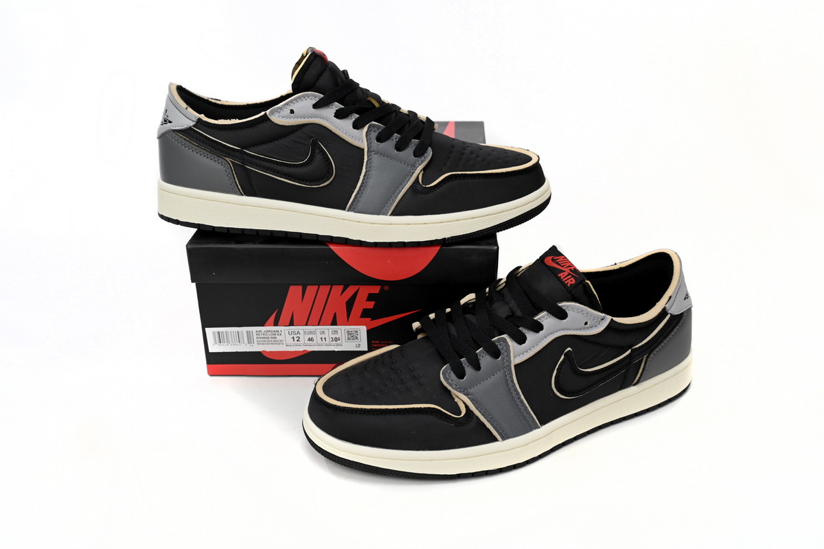 Air Jordan 1 Low Black Grey reps,DV0982-006