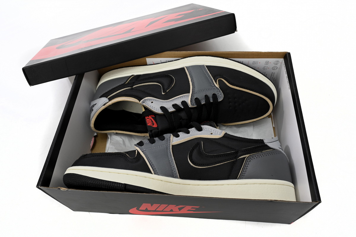 Air Jordan 1 Low Black Grey reps,DV0982-006