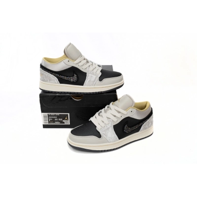 Air Jordan 1 Low Black Grey Silk reps,DV1762-001 02