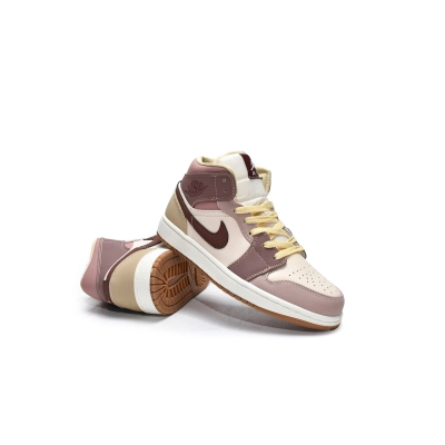 Air Jordan 1 Mid Brown Tan reps,DO7440-821 02