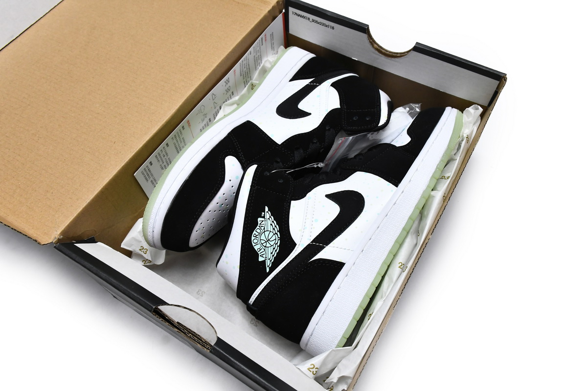 Air Jordan 1 Mid GS White Black Teal Tint reps,BQ6931-103