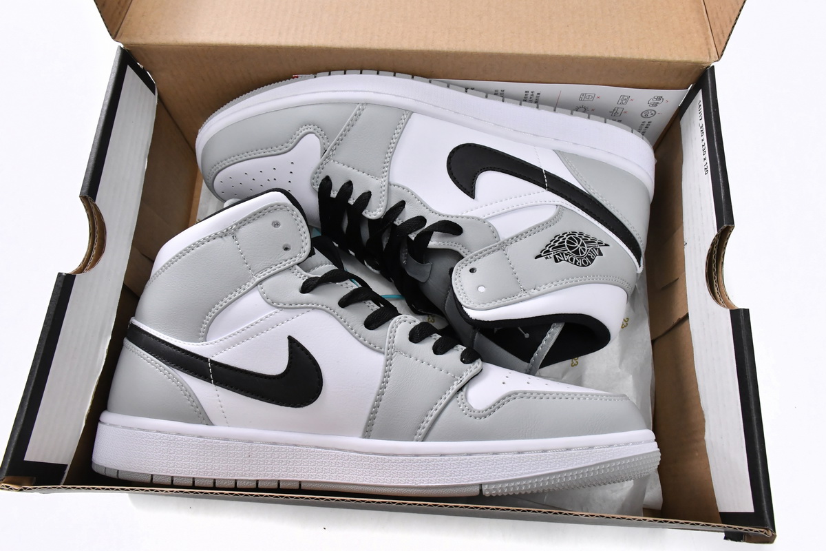 Air Jordan 1 Mid Light Smoke Grey reps,554724-092