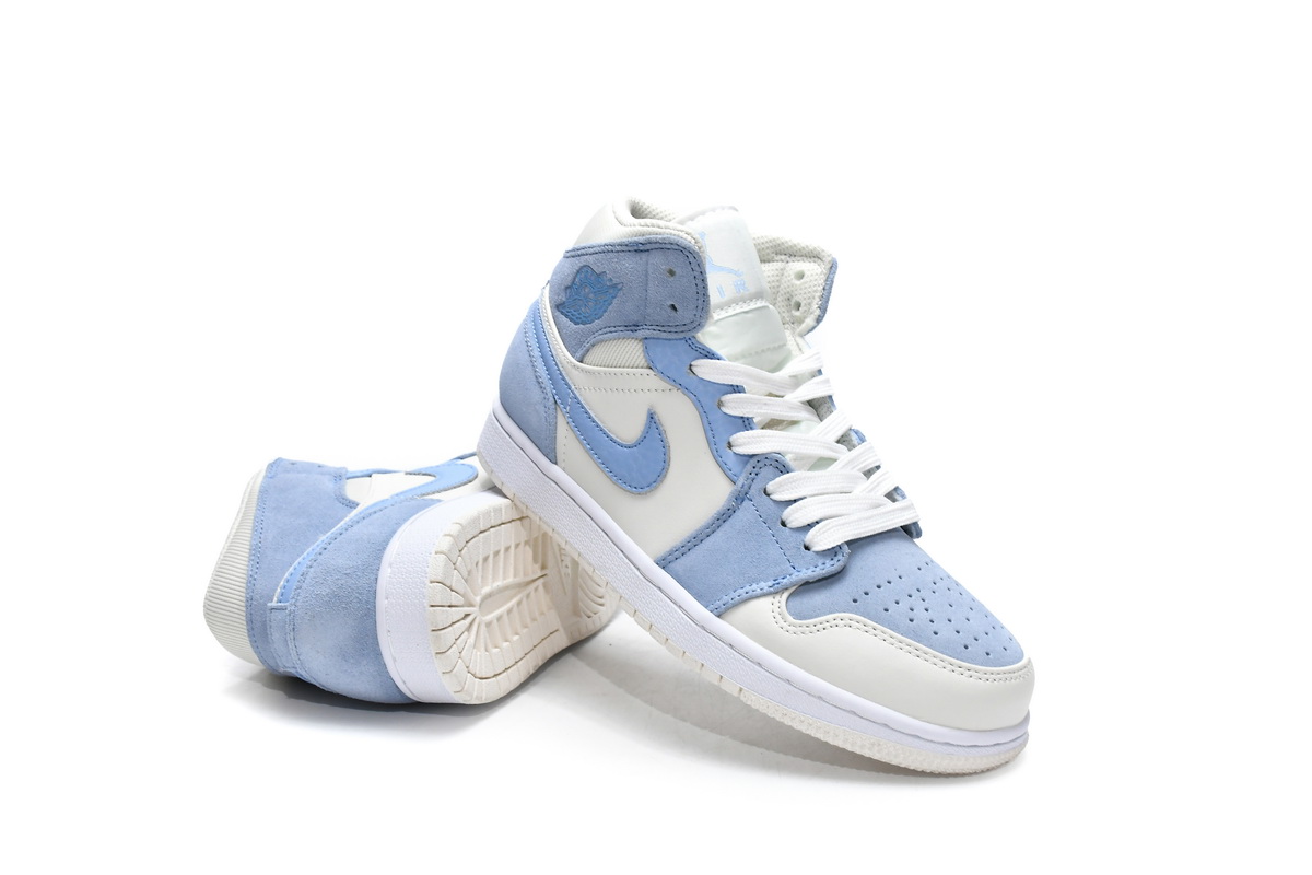 Air Jordan 1 Mid SE Sail Light Blue reps,DA4666-100