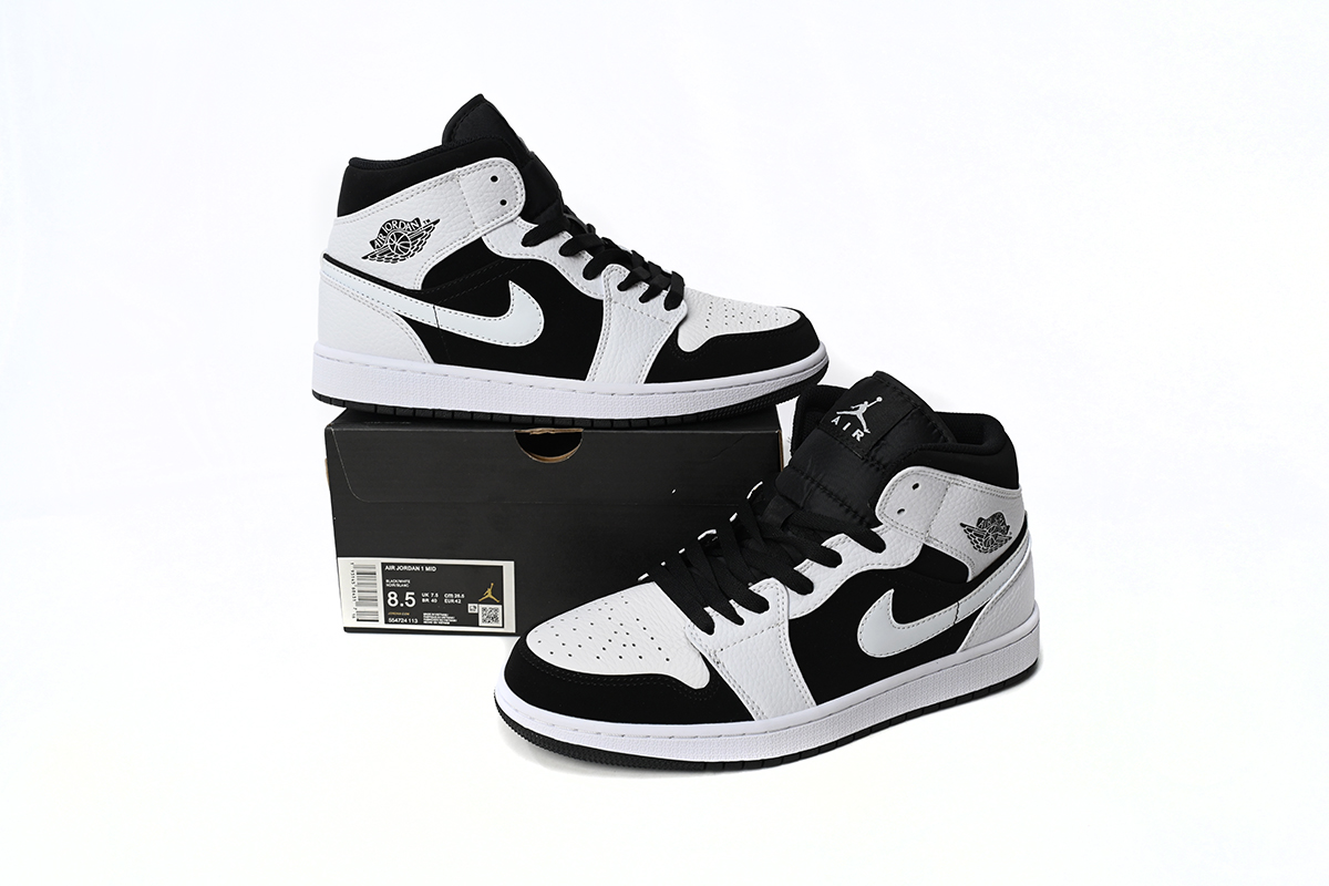 Air Jordan 1 Mid Tuxedo reps,554724-113