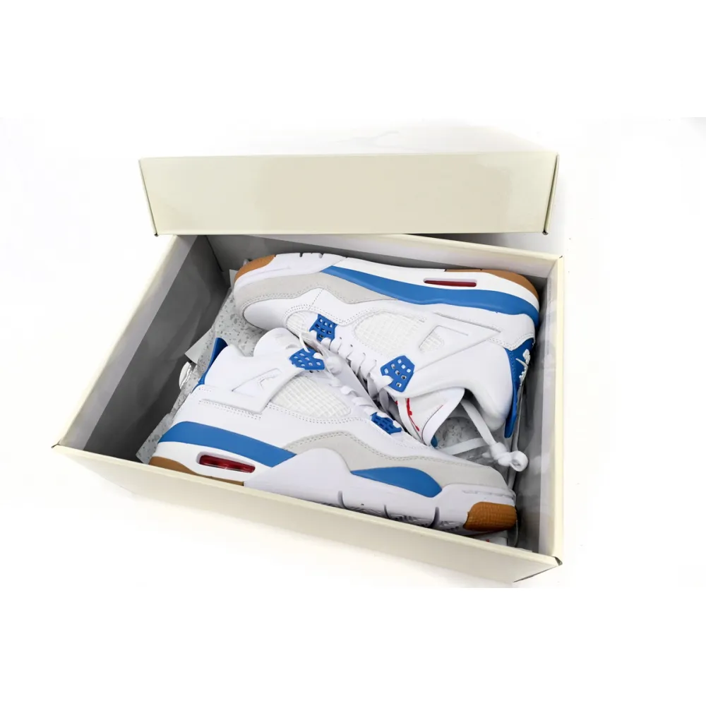 Nike SB x Air Jordan 4 White Blue reps,DR5415-104