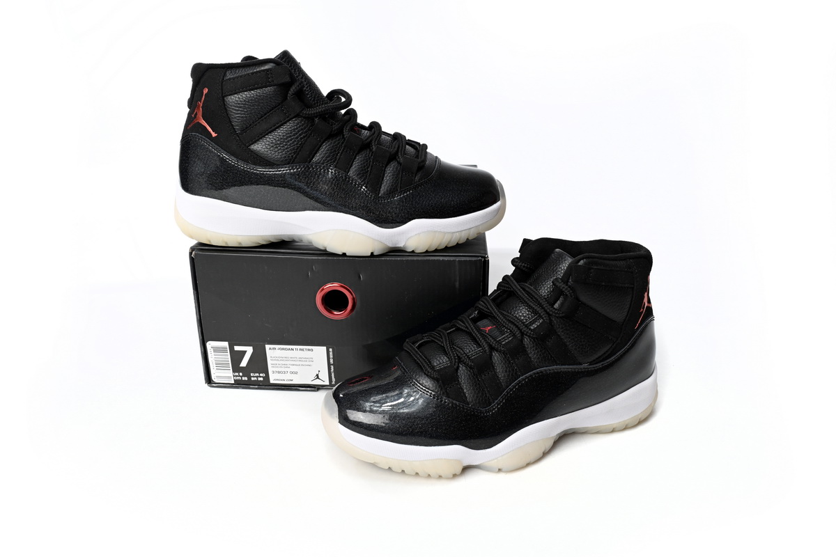 Air Jordan 11 25th Anniversary Black Silver Eyelets reps,378037-002