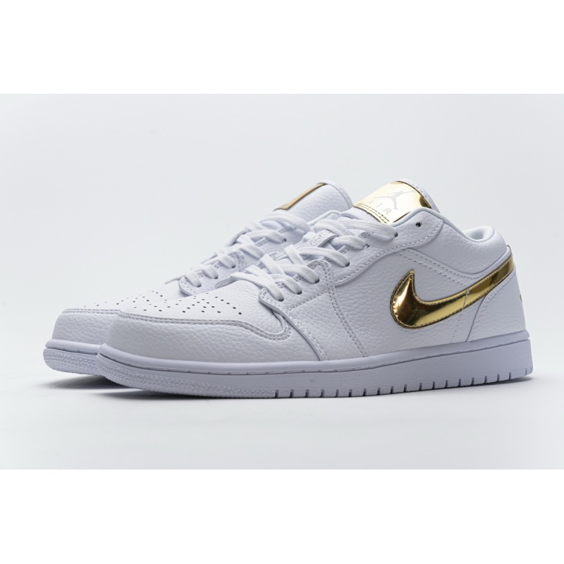 Air Jordan 1 Low White Metallic Gold reps, CZ4776-100