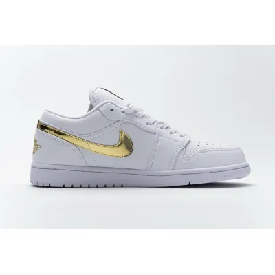 Air Jordan 1 Low White Metallic Gold reps, CZ4776-100 02