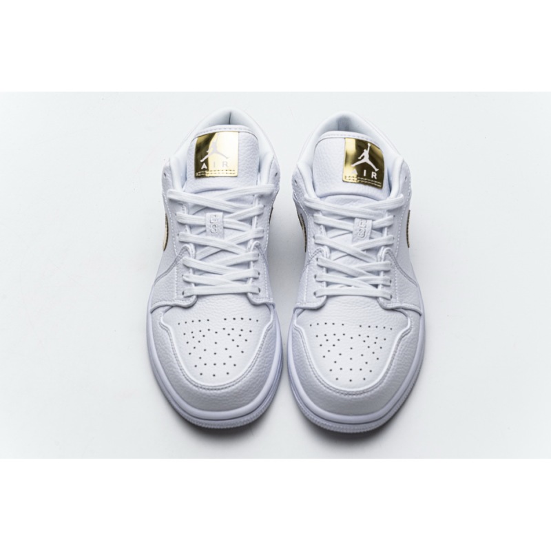 Air Jordan 1 Low White Metallic Gold reps, CZ4776-100