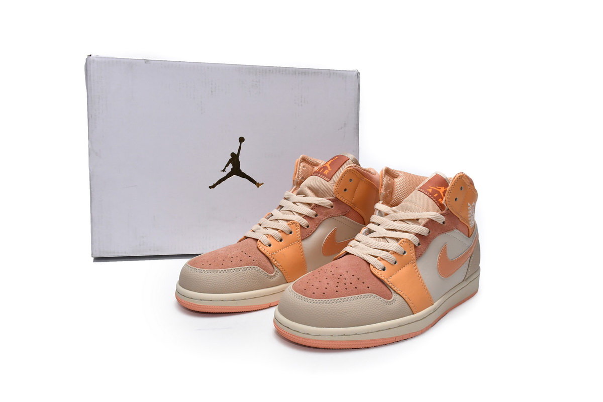 Air Jordan 1 Mid Apricot Orange reps,DH4270-800