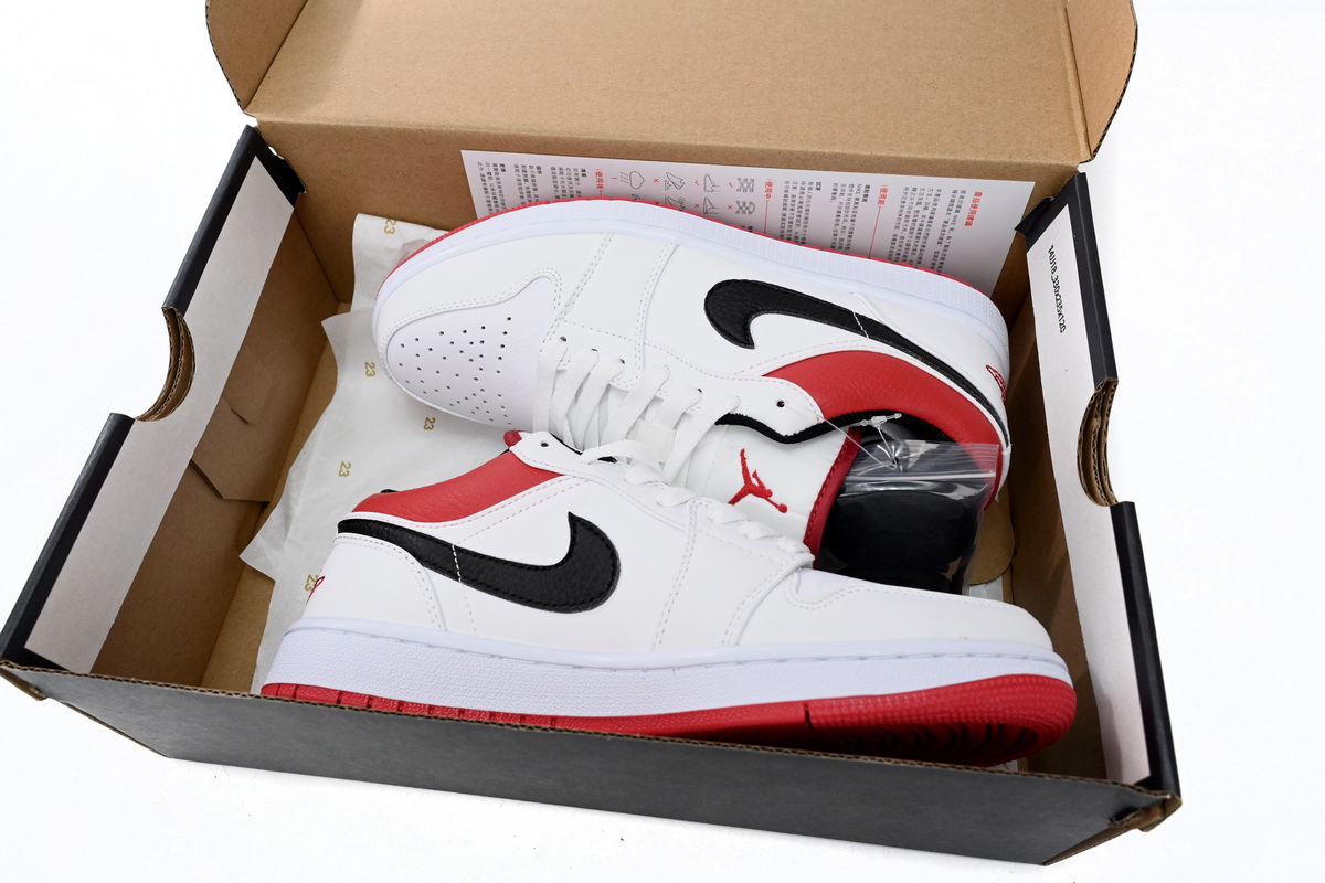 Air Jordan aj1 Low White Red Chicago reps,553558-118