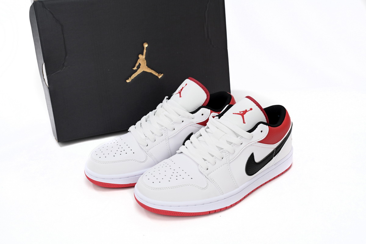 Air Jordan aj1 Low White Red Chicago reps,553558-118