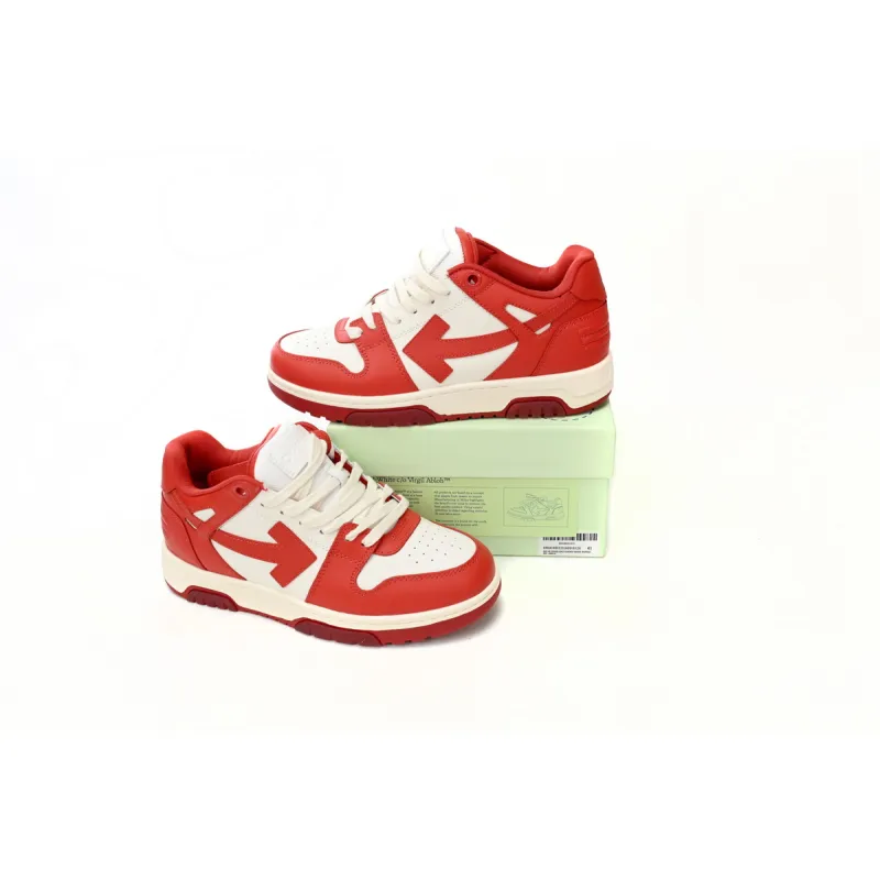 OFF-WHITE Out Of Office Red And White reps,OMIA189F 22LE00 10128