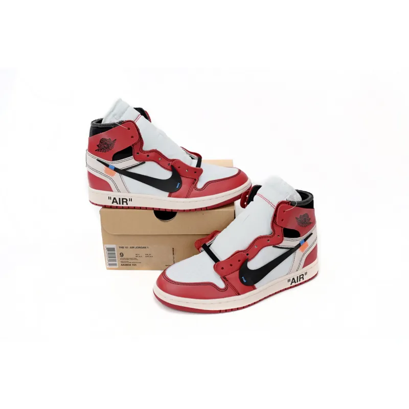 OFF-WHITE x Air Jordan 1 High OG 10X“Chicago” reps,AA3834-101