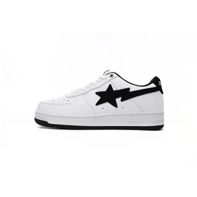 A Bathing Ape Bape Sta Low White And Black Tick reps,1173-191-912 01