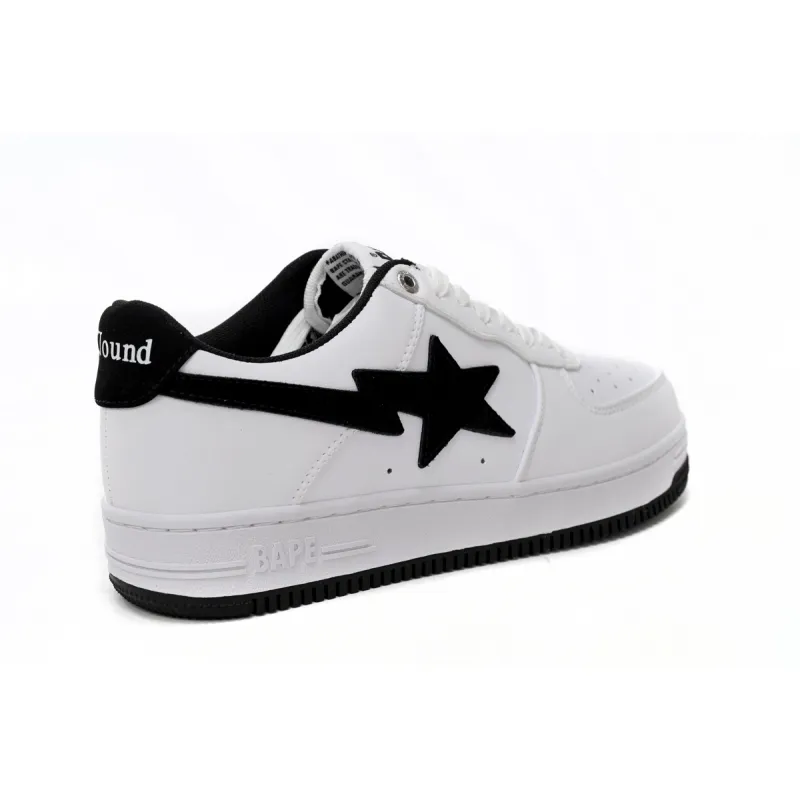 A Bathing Ape Bape Sta Low White And Black Tick reps,1173-191-912