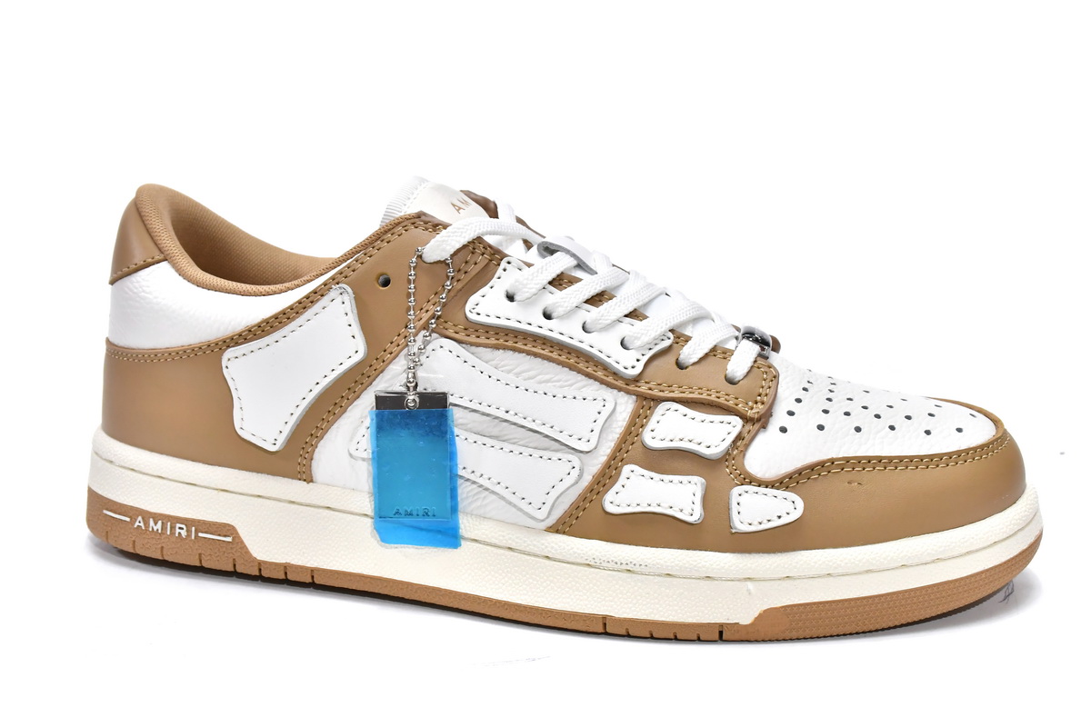 AMIRI Skel Top Low Whtie Brown reps,MFS003-281