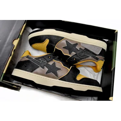 Bape Sk8 Sta Low Make old Black and Yellow reps,1120-291-021 02