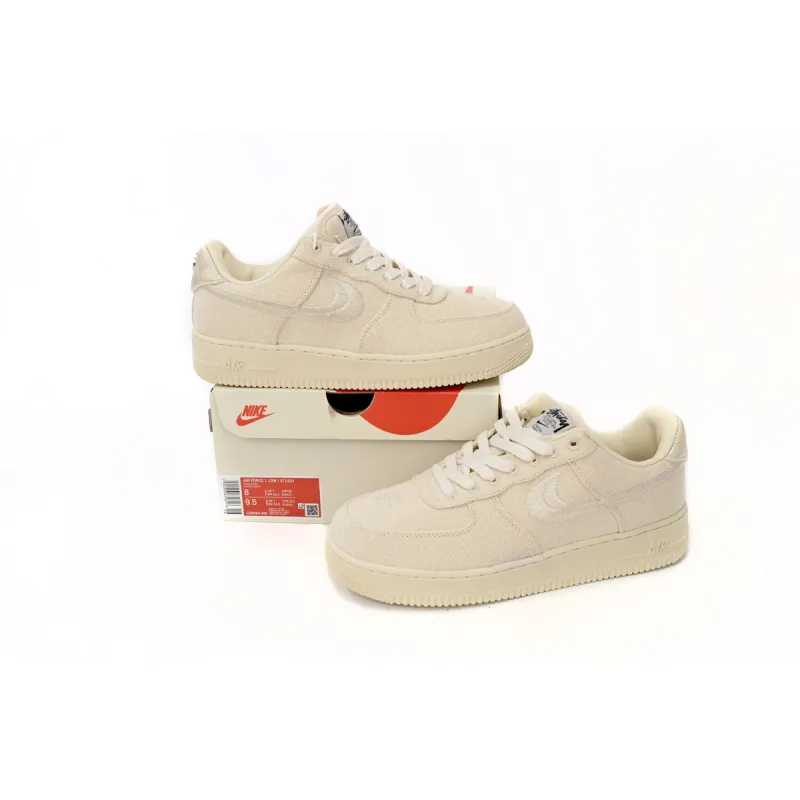 Stussy x Nike Air Force 1 Low “Fossil Stone” reps,CZ9084-200