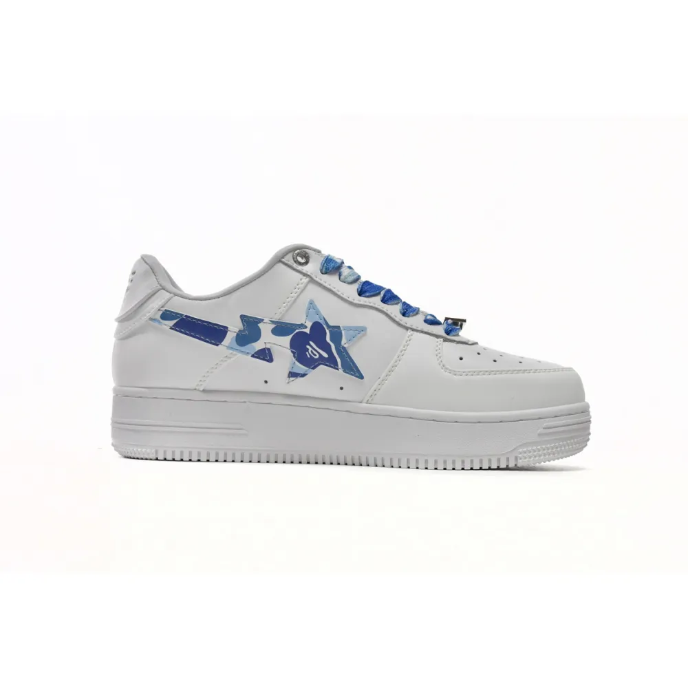 A Bathing Ape Bape Sta Low White Blue Camouflage reps,1H20-191-045