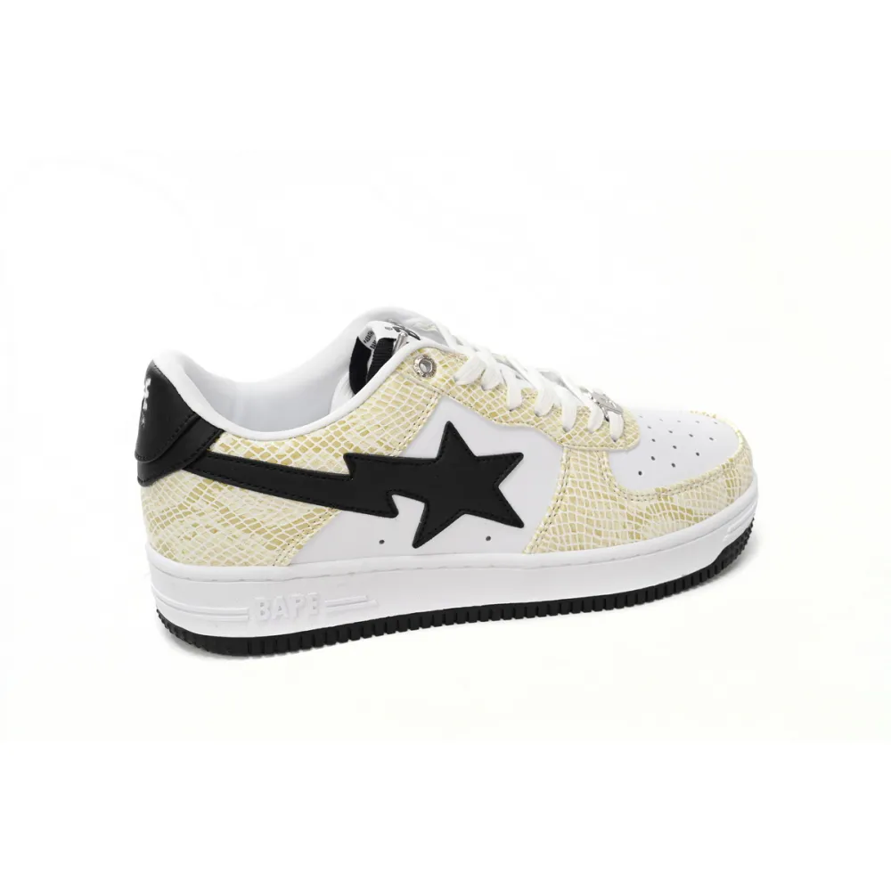 A Bathing Ape Bape Sta Low White Snake Skin Pattern reps,1I80 191 009