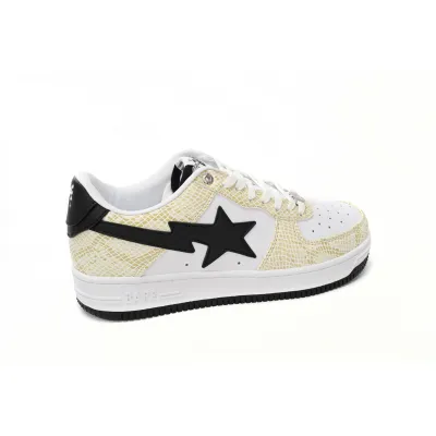 A Bathing Ape Bape Sta Low White Snake Skin Pattern reps,1I80 191 009 02