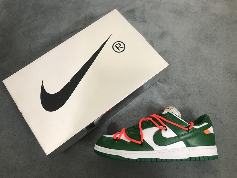 OFF-WHITE x Nike Dunk SB Low Pine Green reps,CT0856-100 