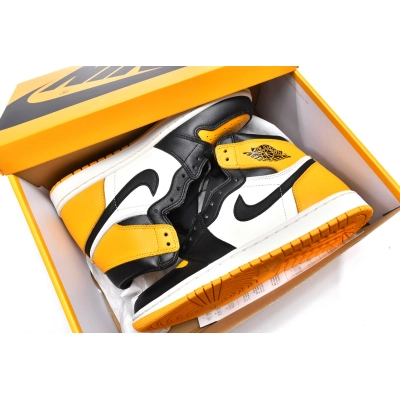 Air Jordan 1 High OG Yellow Toe reps,555088-711, Replica Shoes 02