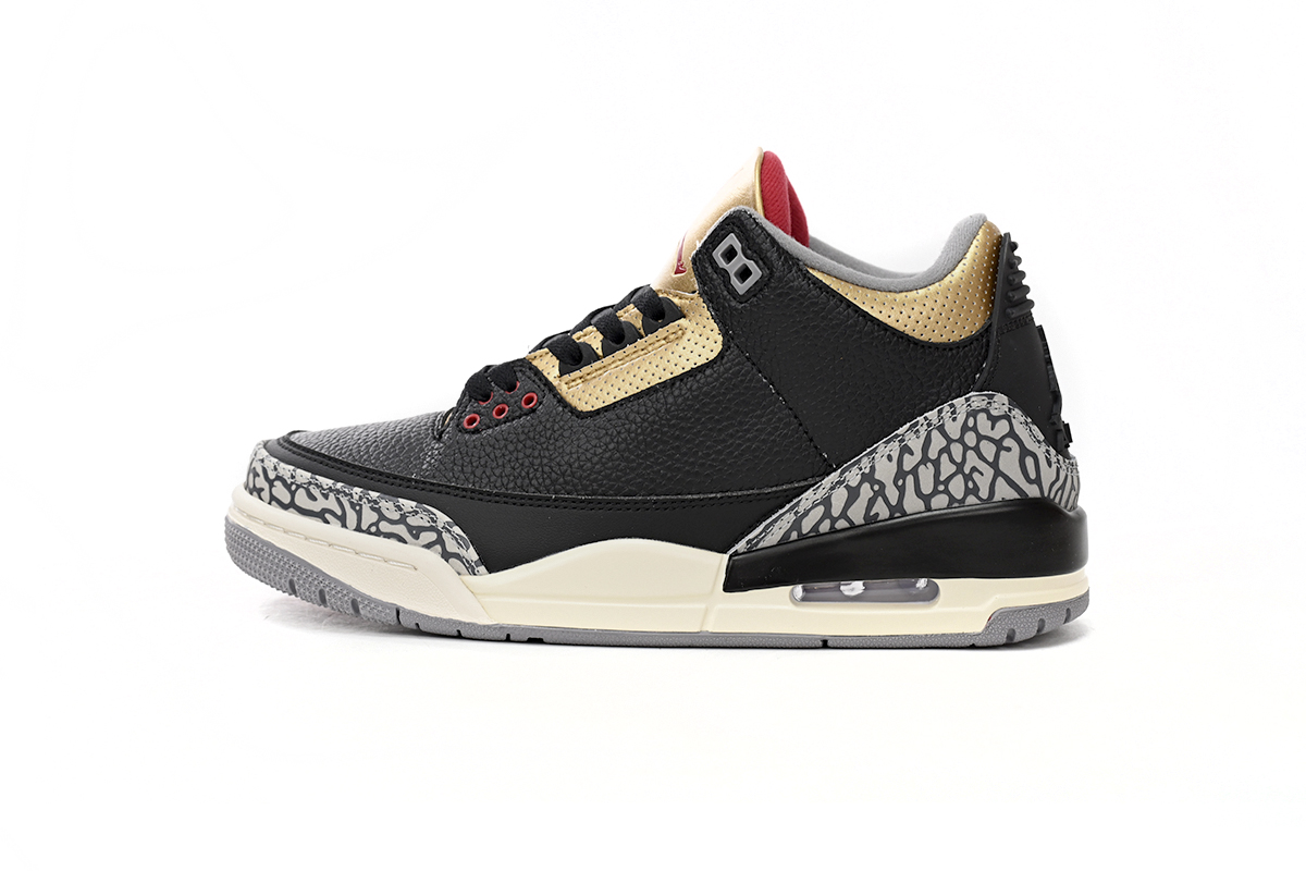 Air Jordan 3 WMNS “Black Gold” reps,CK9246-067, Replica Shoes