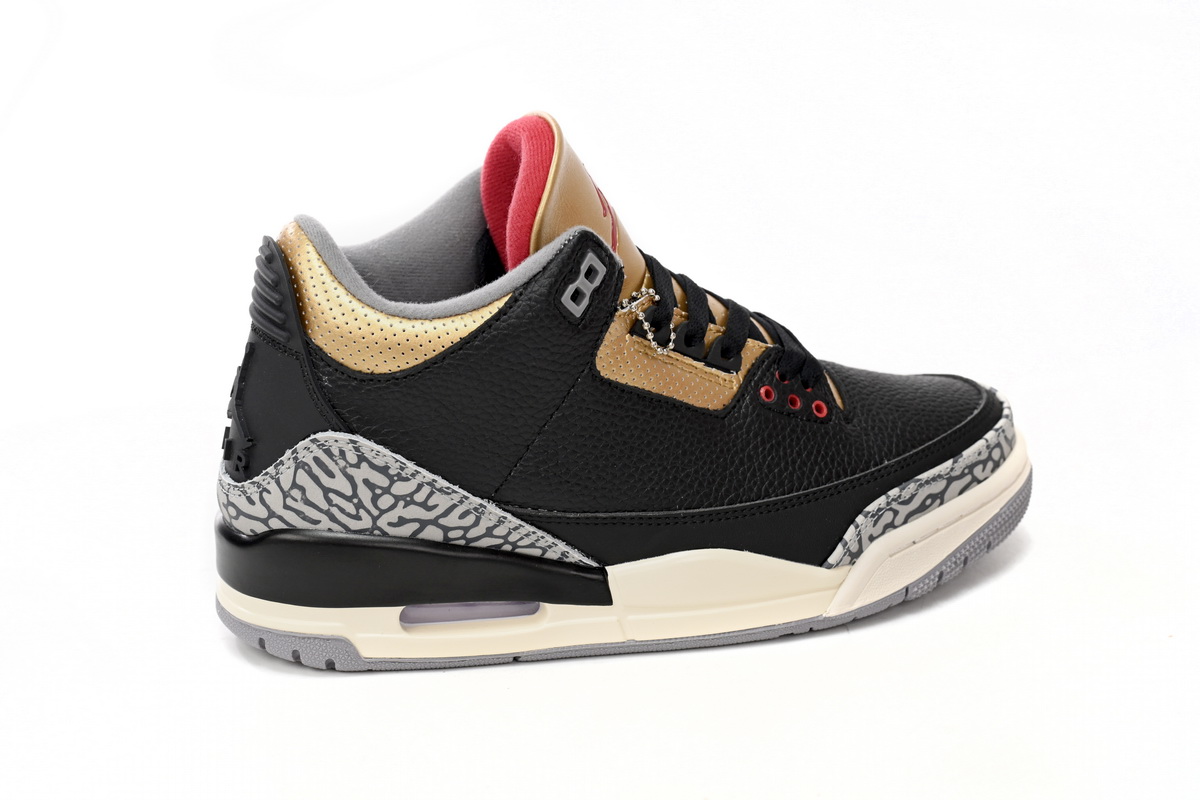 Air Jordan 3 WMNS “Black Gold” reps,CK9246-067, Replica Shoes